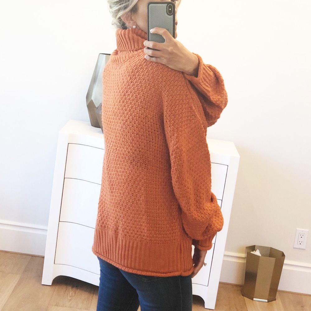 Flagstaff Orange Pullover Turtleneck Sweater - image 6